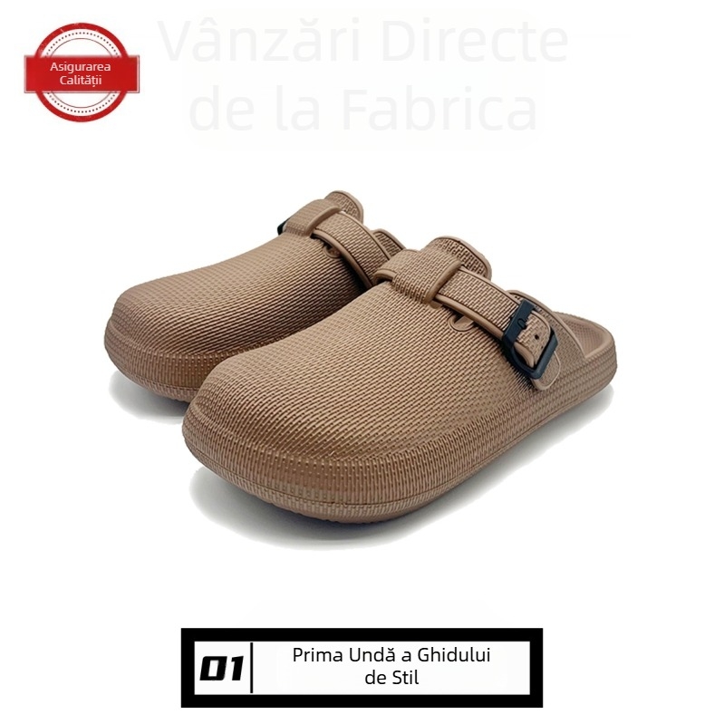 Papuci de casă pentru bărbați, articole vestimentare exterioare versatile, pantofi Birkenstock antiderapanți pentru fete, model toe-toe, modă casual de nișă pentru cupluri