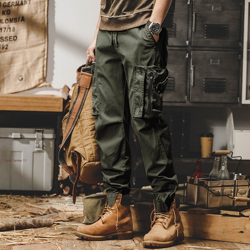 Pantaloni de primăvară și toamnă transfrontalieri American Tooling pentru bărbați, pantaloni casual tactici funcționali drepți pentru exterior, pantaloni până la picior pentru bărbați
