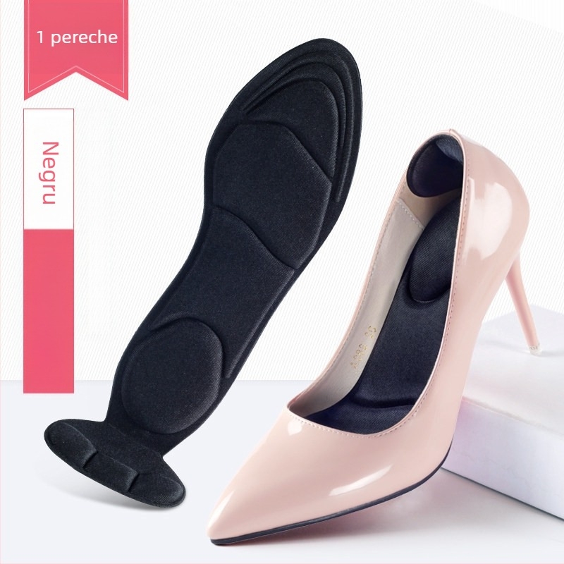 Branțuri 4D pentru femei care nu sunt obosite după ce au stat în picioare mult timp, absorbante de transpirație, respirabile, îngroșate, absorbante de șocuri, pantofi cu toc înalt super-moi, tampoane de mărime mică, autocolante pentru călcâi