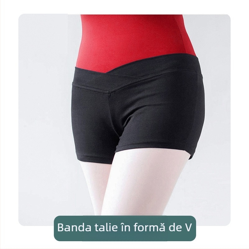 Pantaloni de antrenament de dans pentru copii, boxer de balet cu trei puncte, pantaloni scurți de siguranță negri, boxer etnici, pantaloni scurți pentru fete