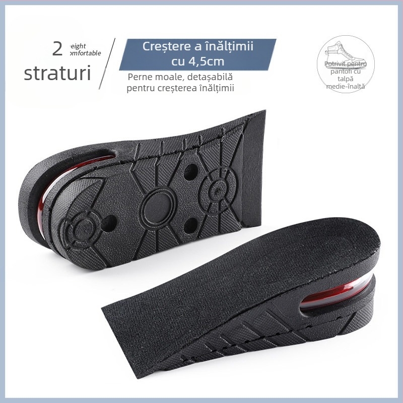 Brant interior înălțat pentru bărbați și femei, invizibil, sport, fund moale, confortabil, absorbant de șocuri, pernă de aer, saltea de înălțare, pernă completă, branț super moale, înălțat