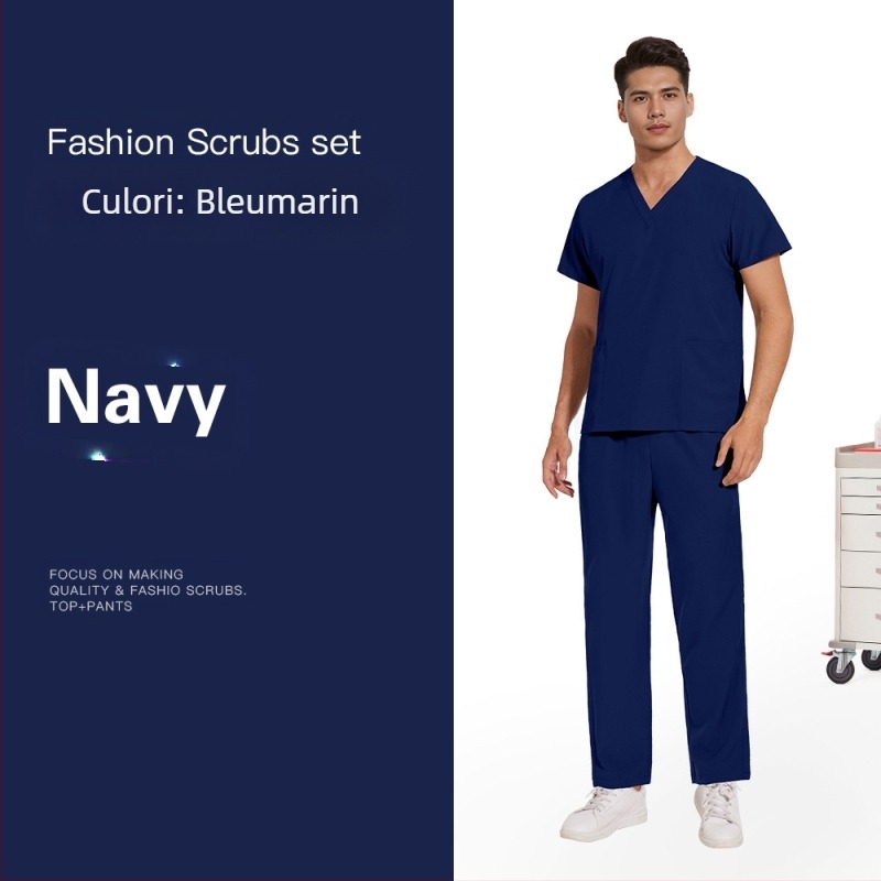 Bărbați și femei același elastic rapid uscare subțire Basic drept pantaloni Salon de înfrumusețare clinică stomatologică haine de lucru spălate manual haine