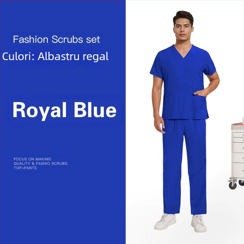 Bărbați și femei același elastic rapid uscare subțire Basic drept pantaloni Salon de înfrumusețare clinică stomatologică haine de lucru spălate manual haine