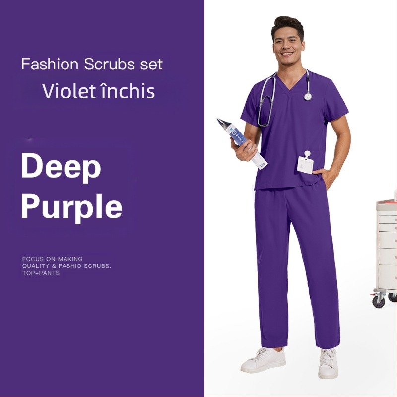 Bărbați și femei același elastic rapid uscare subțire Basic drept pantaloni Salon de înfrumusețare clinică stomatologică haine de lucru spălate manual haine