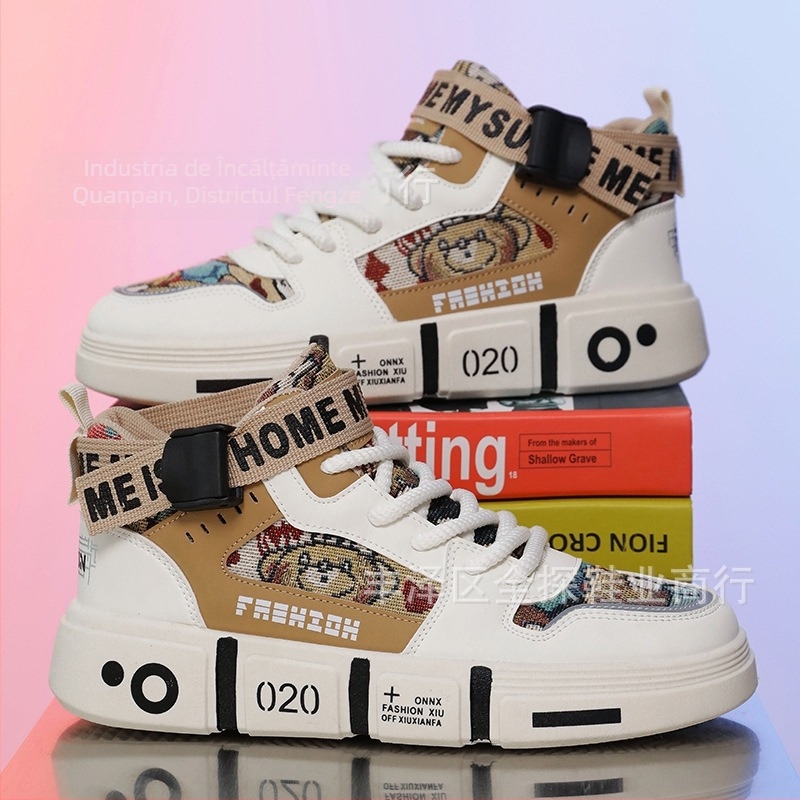 Pantofi sport pentru bărbați, pantofi de primăvară și toamnă din pânză, pantofi sport cu talpă groasă, pantofi sport pentru părinți și copii, pantofi de alergare pentru adolescenți, pantofi casual de talpă medie pentru copii mari