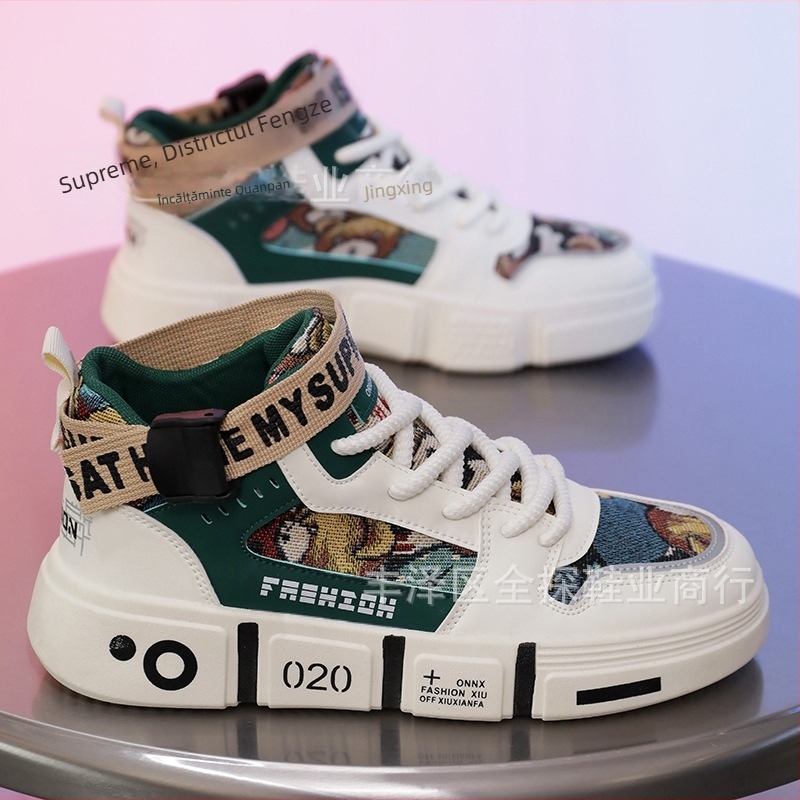 Pantofi sport pentru bărbați, pantofi de primăvară și toamnă din pânză, pantofi sport cu talpă groasă, pantofi sport pentru părinți și copii, pantofi de alergare pentru adolescenți, pantofi casual de talpă medie pentru copii mari