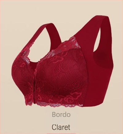 Lenjerie intimă pentru femei, cu piept mare, confortabil și respirabil, cu cataramă frontală din dantelă și deschidere frontală, europene și americane, plus mărime