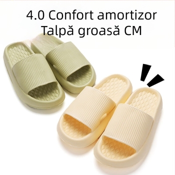 Papuci de damă cu fund gros de 4 cm, cu fund moale, exclusiv transfrontalier, EVA, mărime plus, papuci de casă, sandale pentru cupluri, en-gros