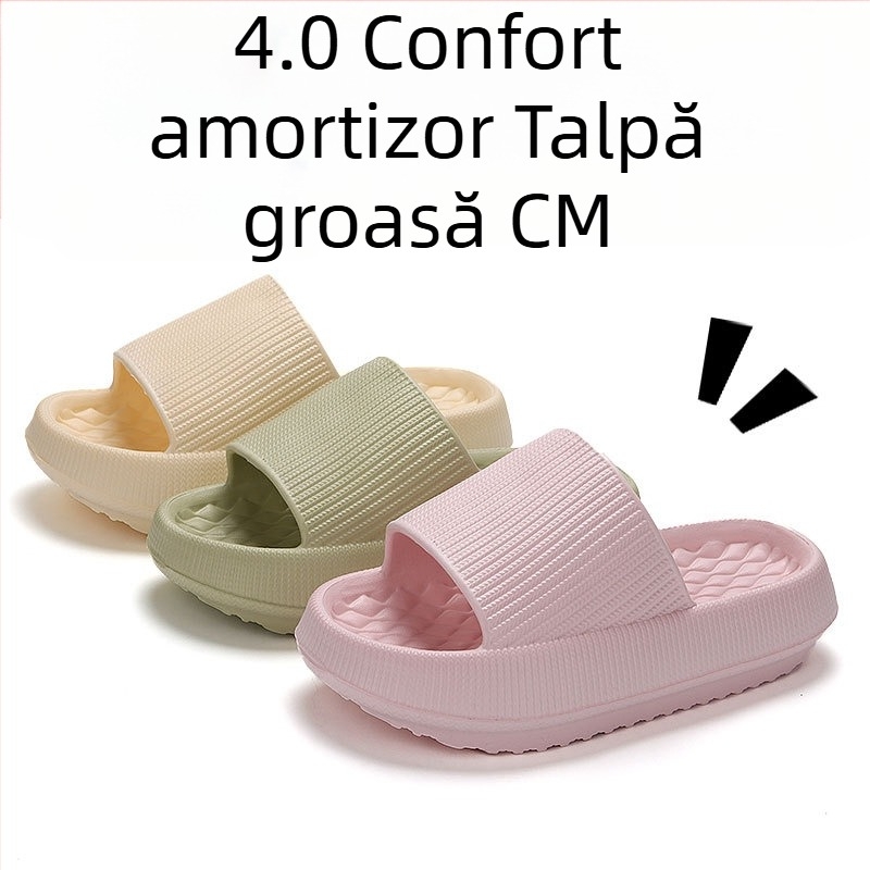 Papuci de damă cu fund gros de 4 cm, cu fund moale, exclusiv transfrontalier, EVA, mărime plus, papuci de casă, sandale pentru cupluri, en-gros