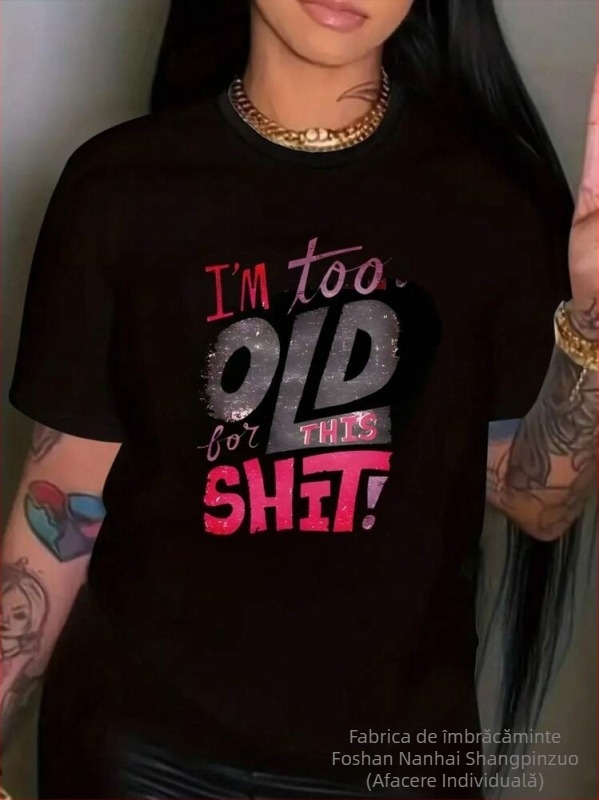 Stație independentă transfrontalieră cu cod european SHEIN Relaxiva Plus Size pentru femei, slogan de vară