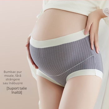 Lenjerie intimă cu talie înaltă pentru femei însărcinate, pentru sarcină timpurie, mijlocie și târzie, postpartum, fără urme, talie înaltă, bumbac, fără urme, mărime plus, lenjerie intimă pentru femei