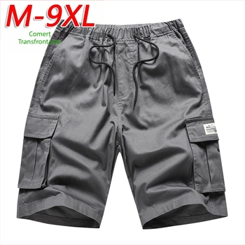 Pantaloni scurți cargo de dimensiuni mari pentru bărbați, îmbrăcăminte exterioară de camuflaj, sport, pantaloni casual cu cinci puncte, japonezi, coreeni și americani