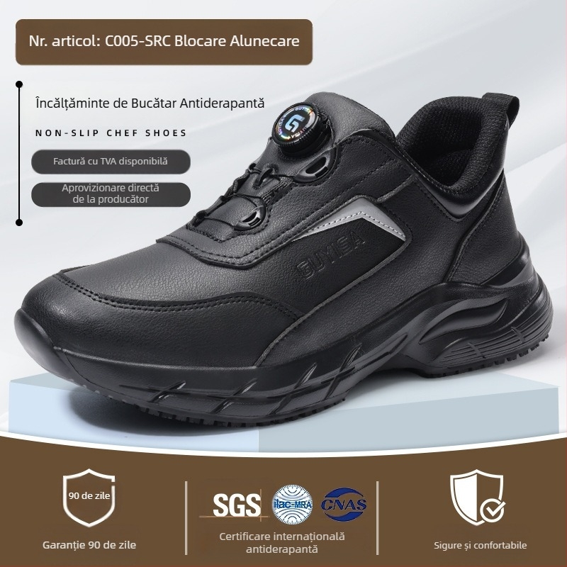 Pantofi de bucătărie Qingya de vară pentru bărbați, pantofi de siguranță antiderapanți RC impermeabili și rezistenți la ulei, pantofi de protecție pentru bucătărie