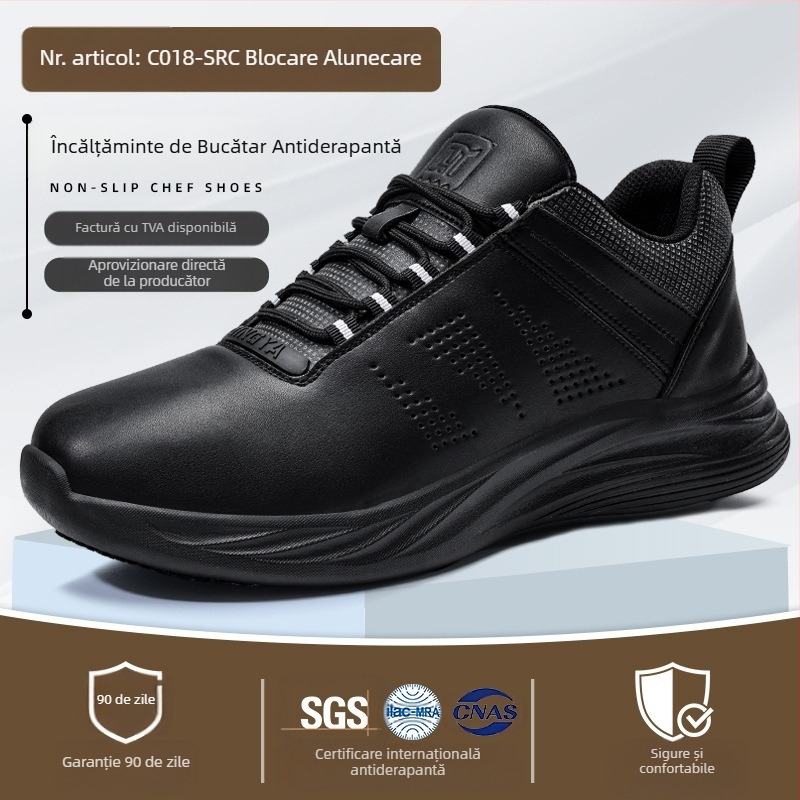 Pantofi de bucătărie Qingya de vară pentru bărbați, pantofi de siguranță antiderapanți RC impermeabili și rezistenți la ulei, pantofi de protecție pentru bucătărie