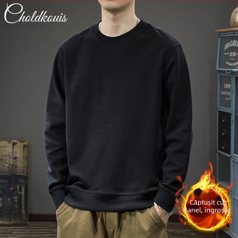 Geacă de iarnă cu guler rotund, stil american, retro, negru pur, pentru bărbați, primăvară și toamnă, nouă, de înaltă calitate, la modă, de brand, casual, vrac