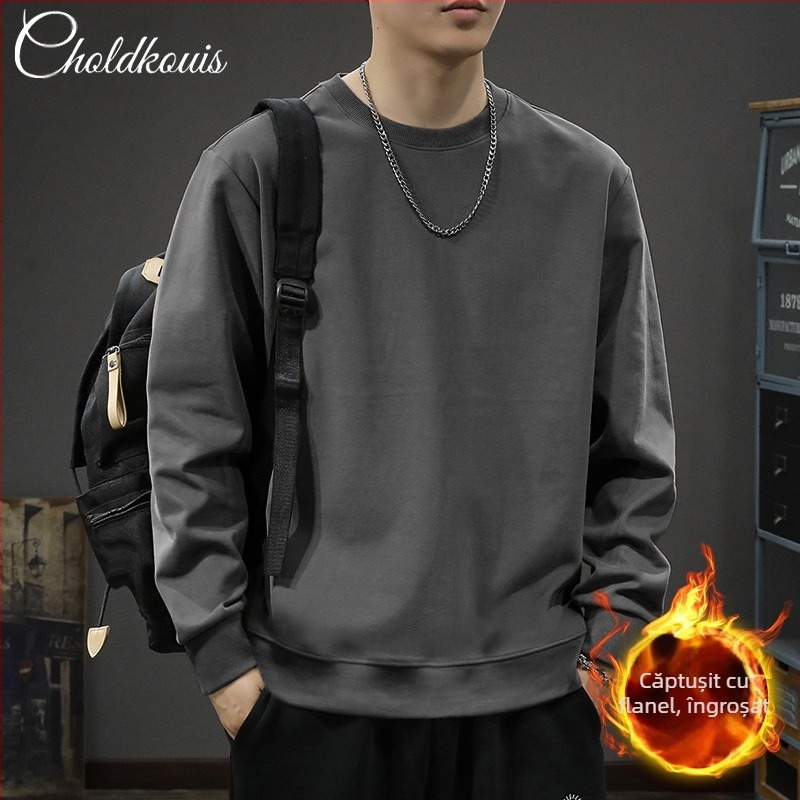 Geacă de iarnă cu guler rotund, stil american, retro, negru pur, pentru bărbați, primăvară și toamnă, nouă, de înaltă calitate, la modă, de brand, casual, vrac