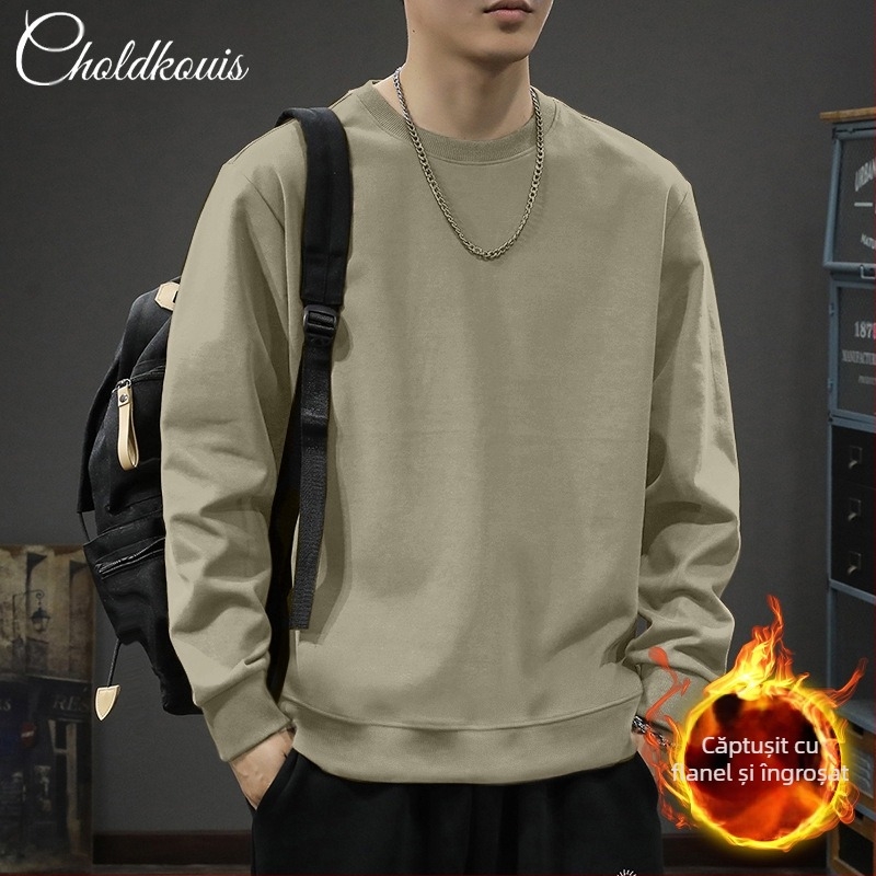 Geacă de iarnă cu guler rotund, stil american, retro, negru pur, pentru bărbați, primăvară și toamnă, nouă, de înaltă calitate, la modă, de brand, casual, vrac