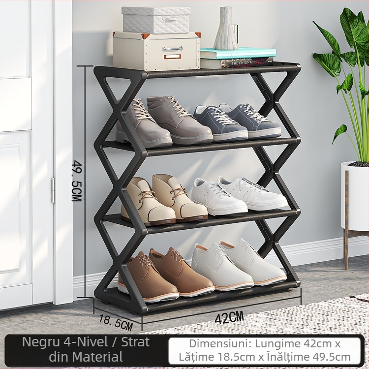 Suport pentru pantofi transfrontalier simplu, modern, rezistent la praf, suport pentru pantofi multistrat, asamblare simplă, suport pentru pantofi pliabil