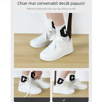 Extractor de pantofi din lemn masiv, mâner lung, pentru femeile însărcinate în vârstă, nu se îndoi, extractor de pantofi, uzură de pantofi, artefact din lemn, economisește timp