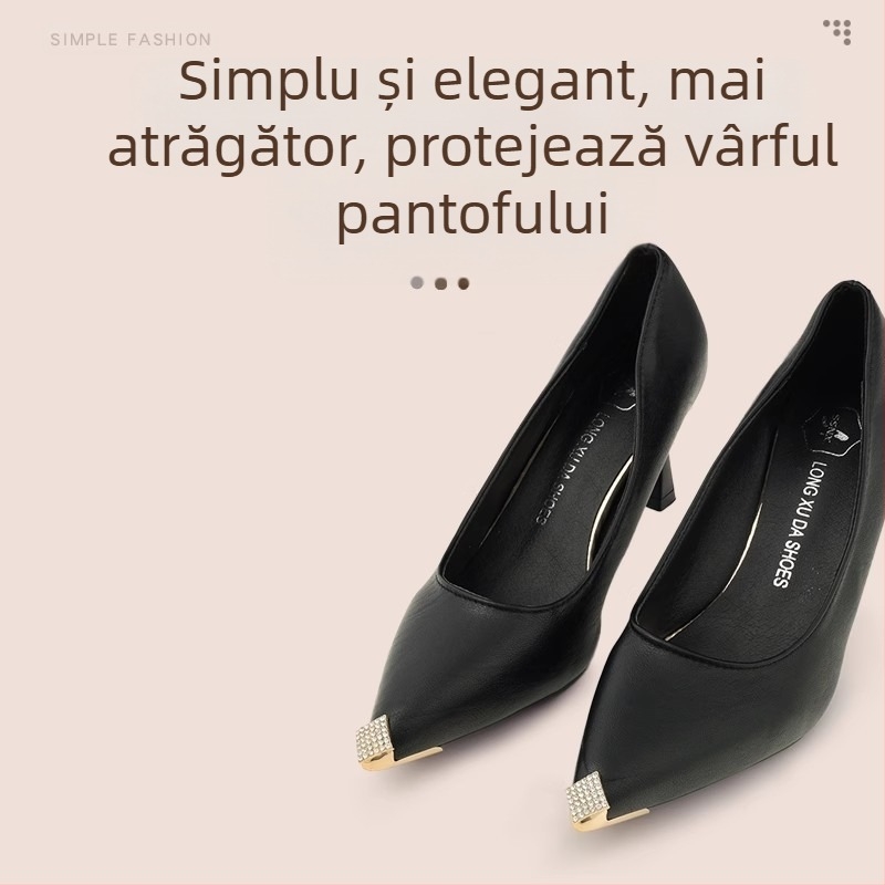 Protecție pentru degete de la picioare, Protecție pentru degete de la picioare, Vârf de pantof anti-lovitură, Husă din piele pentru vârful pantofului, Repararea tocurilor înalte, Geantă cu vârful ascuțit, Artefact cu cap metalic pentru degete
