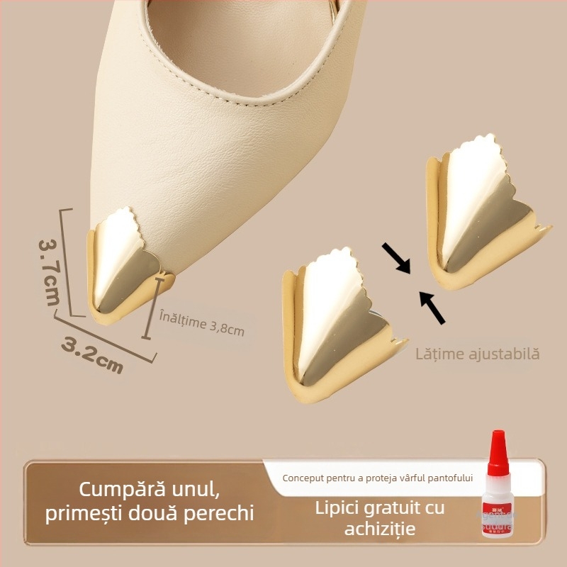 Protecție pentru degete de la picioare, Protecție pentru degete de la picioare, Vârf de pantof anti-lovitură, Husă din piele pentru vârful pantofului, Repararea tocurilor înalte, Geantă cu vârful ascuțit, Artefact cu cap metalic pentru degete
