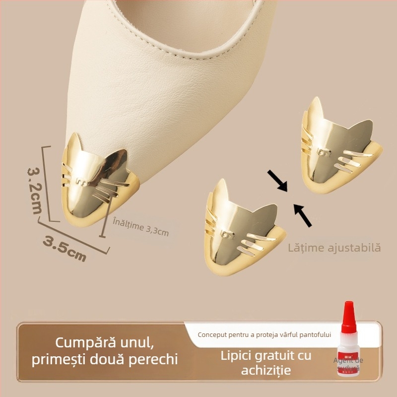 Protecție pentru degete de la picioare, Protecție pentru degete de la picioare, Vârf de pantof anti-lovitură, Husă din piele pentru vârful pantofului, Repararea tocurilor înalte, Geantă cu vârful ascuțit, Artefact cu cap metalic pentru degete