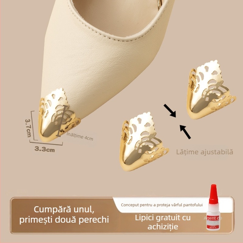 Protecție pentru degete de la picioare, Protecție pentru degete de la picioare, Vârf de pantof anti-lovitură, Husă din piele pentru vârful pantofului, Repararea tocurilor înalte, Geantă cu vârful ascuțit, Artefact cu cap metalic pentru degete