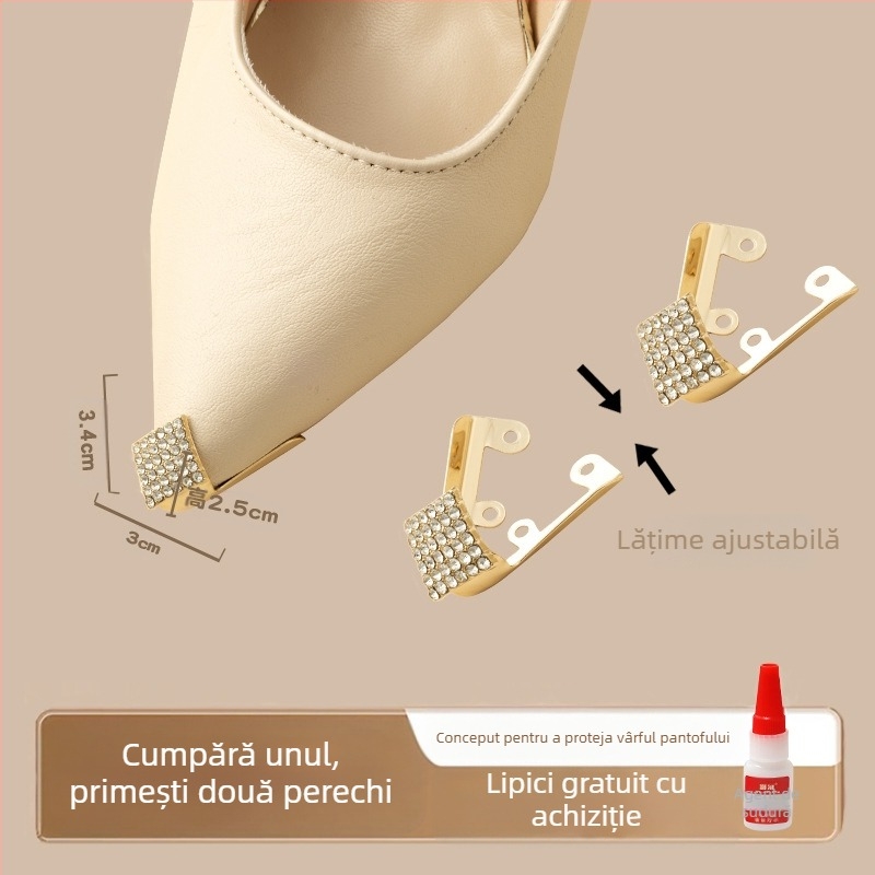 Protecție pentru degete de la picioare, Protecție pentru degete de la picioare, Vârf de pantof anti-lovitură, Husă din piele pentru vârful pantofului, Repararea tocurilor înalte, Geantă cu vârful ascuțit, Artefact cu cap metalic pentru degete