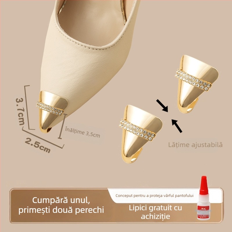 Protecție pentru degete de la picioare, Protecție pentru degete de la picioare, Vârf de pantof anti-lovitură, Husă din piele pentru vârful pantofului, Repararea tocurilor înalte, Geantă cu vârful ascuțit, Artefact cu cap metalic pentru degete