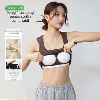 Sutien de damă cu guler de dovleac, culoarea cafelei, cu pernă de piept, cald, toamnă și iarnă, fără mâneci, camisol