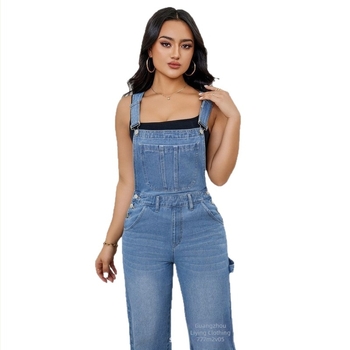 Blugi pentru femei, la mare căutare, exclusivi pentru comerțul exterior european și american, salopete din denim spălat cu personalitate