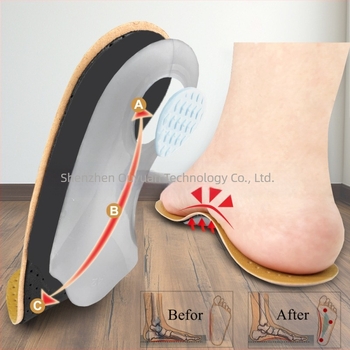 Suport pentru arcul piciorului din piele, corecție sportivă, branț interior, despărțire XO, picior plat, corecție, absorbție a transpirației, dezodorizare