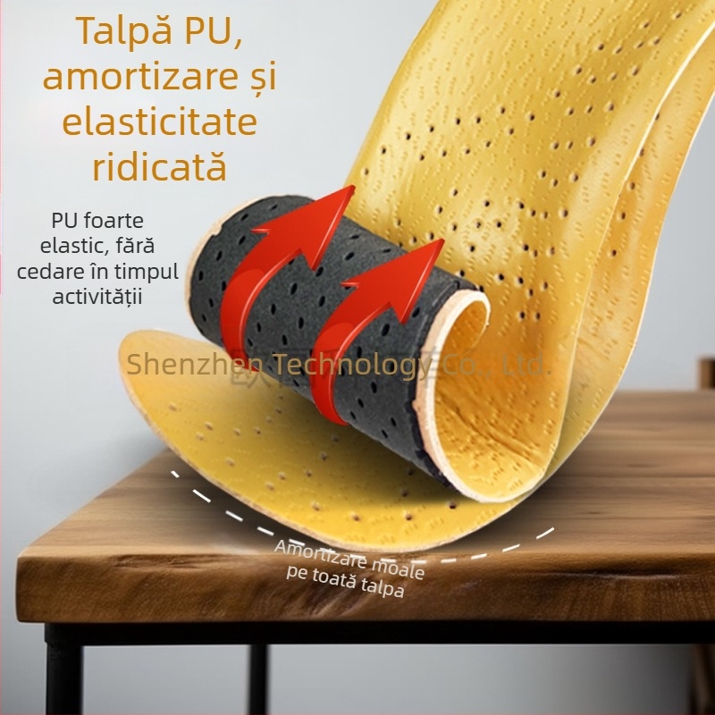 Suport pentru arcul piciorului din piele, corecție sportivă, branț interior, despărțire XO, picior plat, corecție, absorbție a transpirației, dezodorizare