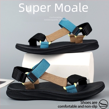 Sandale vietnameze pentru bărbați, vară nouă, cu talpă moale EVA, pentru plajă, 2024