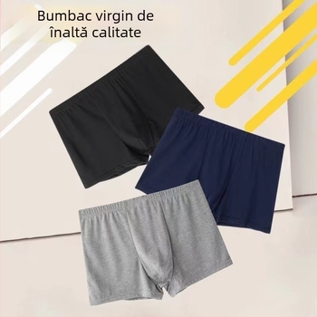 Lenjerie intimă din bumbac pentru bărbați, boxeri lejeri, mărime plus, boxeri respirabili, talie medie, pantaloni scurți din bumbac, en-gros