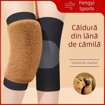 Toamna și iarna păr de cămilă cald genunchi acoperire genunchi căptușit cu fleece îngroșat rezistent la frig articulație caldă genunchi picioare reci vechi ciclism bărbați și femei