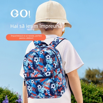 Ghiozdan școlar pentru copii transfrontalier, set de trei piese, ghiozdan școlar multifuncțional ușor, cu desene animate imprimate, rucsac pentru elevii de școală primară