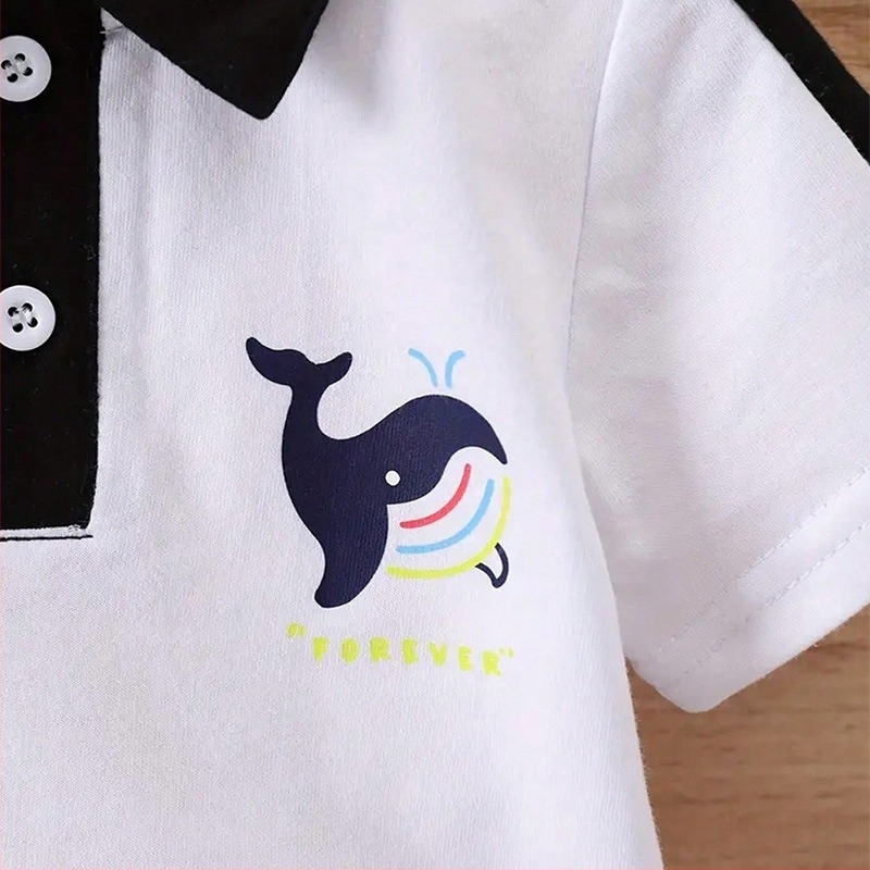 Costum casual pentru băieți, costum de vară, absorbant de transpirație, transfrontalier, îmbrăcăminte pentru copii de clasa A, haine pentru copii de clasa A, costum de vară, tricou, pantaloni scurți cu mânecă scurtă