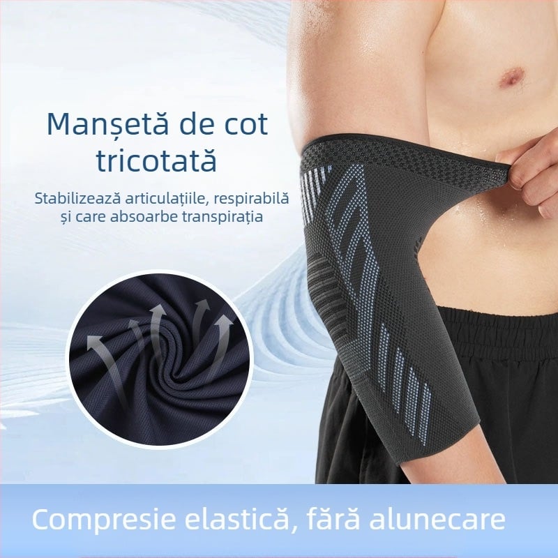 Cotiere sport pentru bărbați, ciclism în aer liber, baschet, respirabile, absorbante de transpirație, cotiere tricotate presurizate, calde, producători en-gros