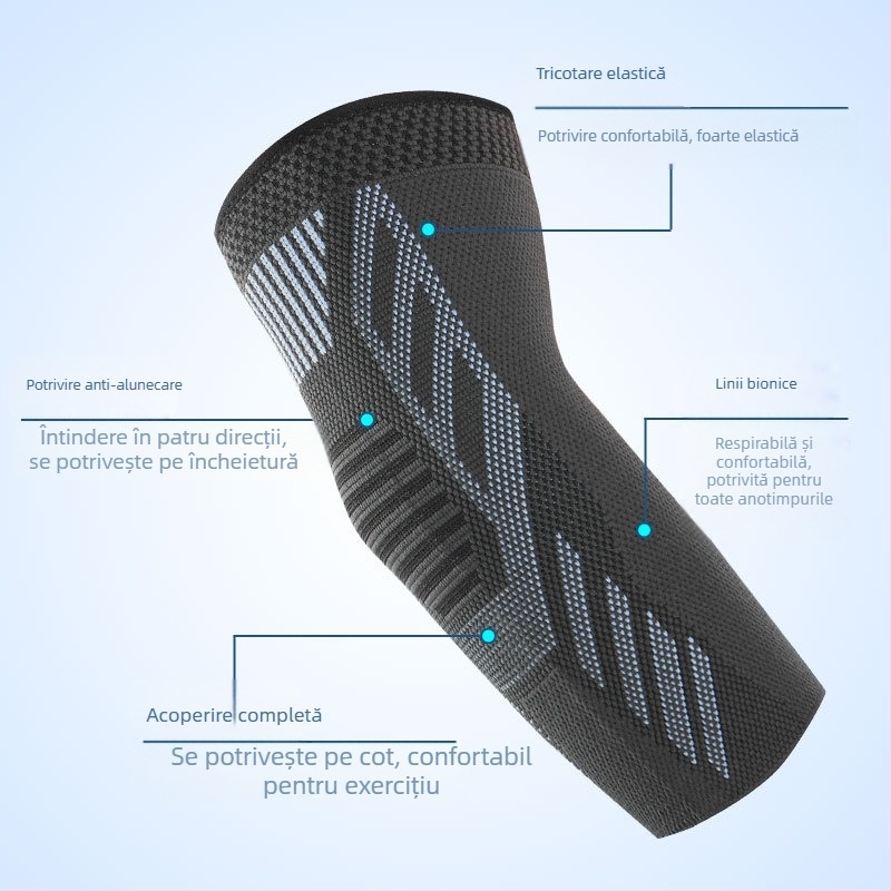 Cotiere sport pentru bărbați, ciclism în aer liber, baschet, respirabile, absorbante de transpirație, cotiere tricotate presurizate, calde, producători en-gros