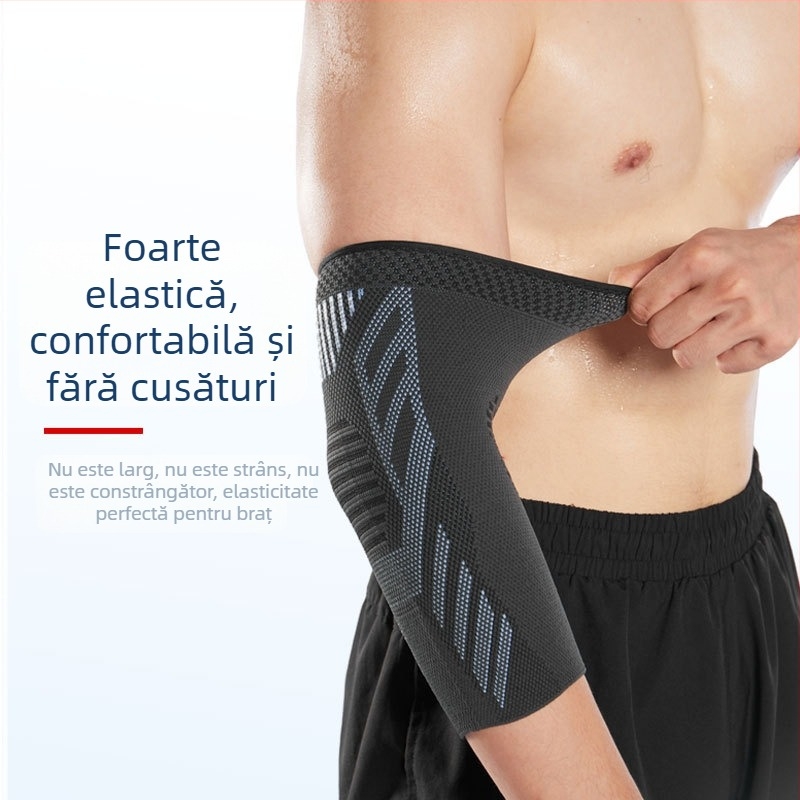 Cotiere sport pentru bărbați, ciclism în aer liber, baschet, respirabile, absorbante de transpirație, cotiere tricotate presurizate, calde, producători en-gros