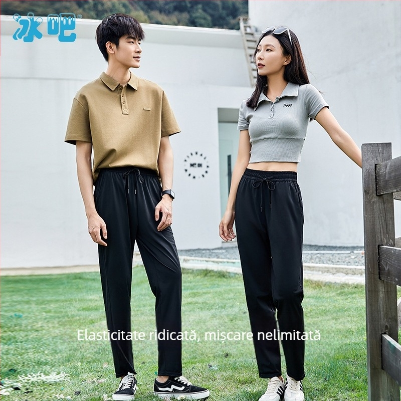 Pantaloni Ice Bar Ice Feather Silk cu uscare rapidă pentru bărbați și femei, pantaloni sport lungi casual, lejeri, respirabili, de înaltă elasticitate, cu aspect subțire și ușori