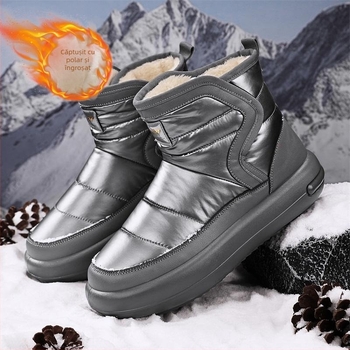 Pantofi de iarnă pentru bărbați, căptușiți cu fleece, îngroșați, Martin, cizme calde de lucru din bumbac, sport, casual, cizme de zăpadă la modă, 2024, noi