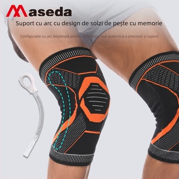 Genunchiera din silicon cu arc, anti-alunecare, suport pentru genunchi, coardă caldă pentru sărituri, ciclism, alpinism, inel din silicon, sport, genunchiera