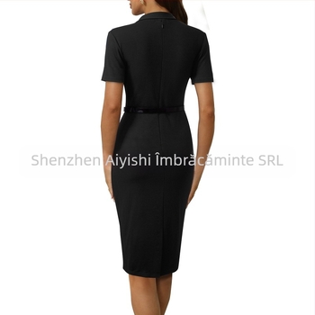 Amazon 2024 rochie transfrontalieră europeană și americană pentru femei, modă sexy și elegantă, cu curea de șold, cusături profesionale