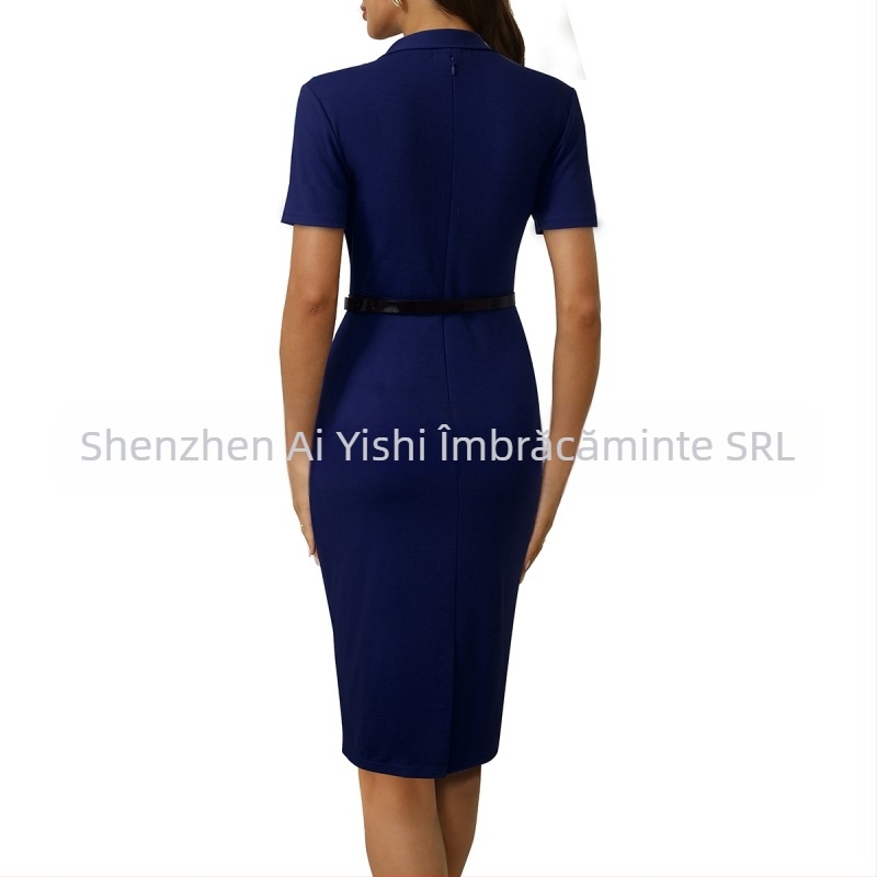 Amazon 2024 rochie transfrontalieră europeană și americană pentru femei, modă sexy și elegantă, cu curea de șold, cusături profesionale