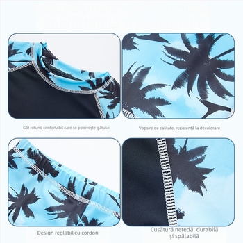Costume de baie pentru copii, costum de baie pentru băieți, model mijlociu și mare, split 2025, costum de baie nou pentru băieți, cu protecție solară, costum de baie pentru izvoare termale