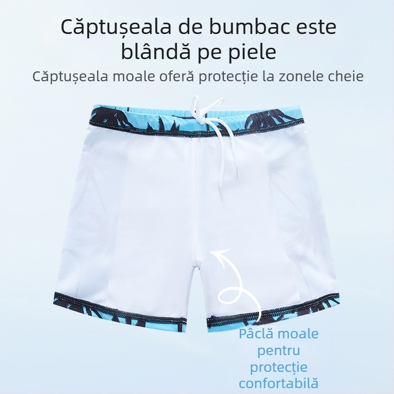 Costume de baie pentru copii, costum de baie pentru băieți, model mijlociu și mare, split 2025, costum de baie nou pentru băieți, cu protecție solară, costum de baie pentru izvoare termale