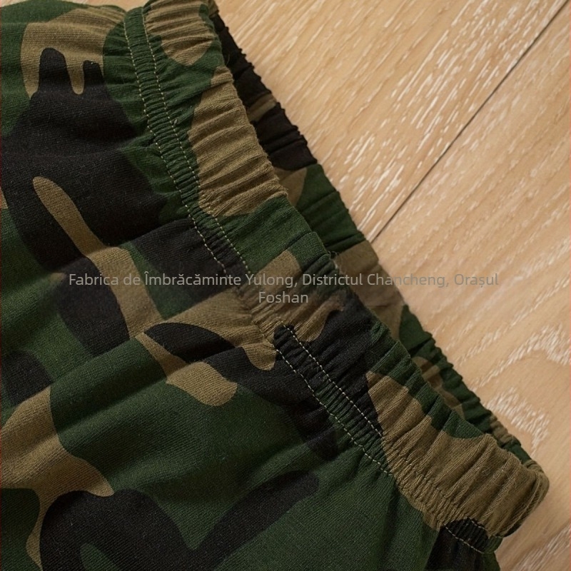 Bărbați drăguți și femei pentru bebeluși cu mânecă lungă, haine de iepuraș cu litere, verde armată, camuflaj, top cu mânecă lungă, eșarfă confortabilă din trei piese