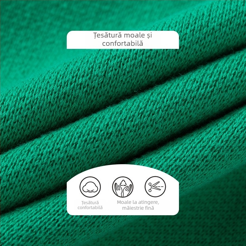 Pulover de Crăciun cu imprimeu jacquard tricotat clasa A pentru copii, pulover de toamnă și de iarnă, pulover pentru bebeluși, pulover din bumbac pentru copii, pulover de Crăciun